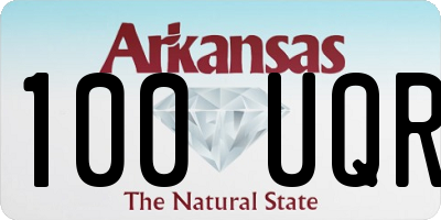 AR license plate 100UQR