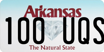 AR license plate 100UQS