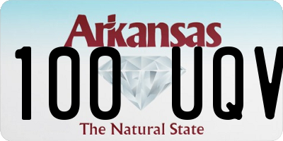 AR license plate 100UQV