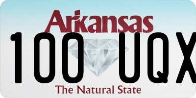 AR license plate 100UQX