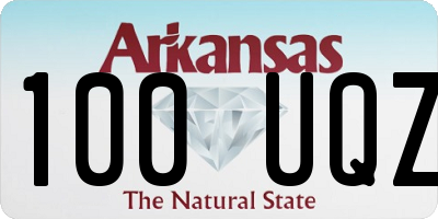 AR license plate 100UQZ