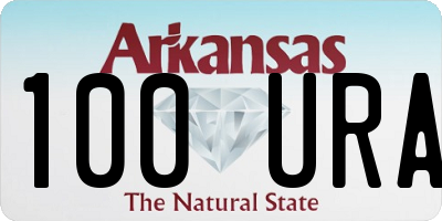 AR license plate 100URA