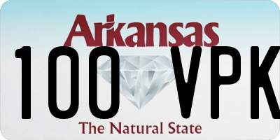 AR license plate 100VPK