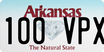 AR license plate 100VPX