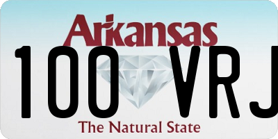 AR license plate 100VRJ
