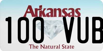 AR license plate 100VUB