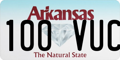 AR license plate 100VUC