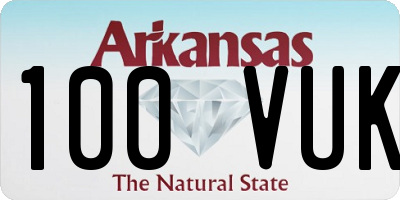 AR license plate 100VUK