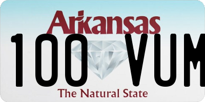 AR license plate 100VUM