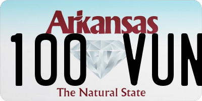 AR license plate 100VUN
