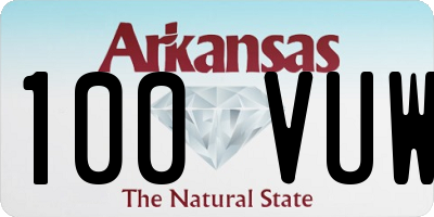 AR license plate 100VUW