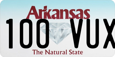 AR license plate 100VUX