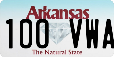 AR license plate 100VWA
