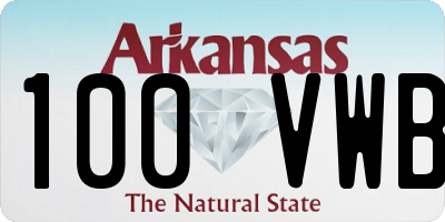 AR license plate 100VWB