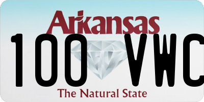 AR license plate 100VWC