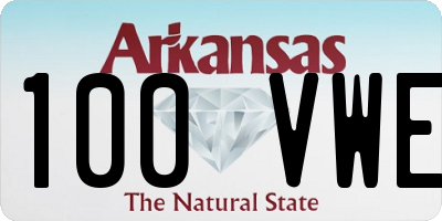 AR license plate 100VWE