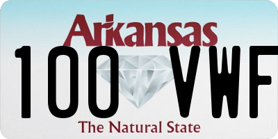 AR license plate 100VWF