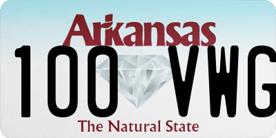 AR license plate 100VWG