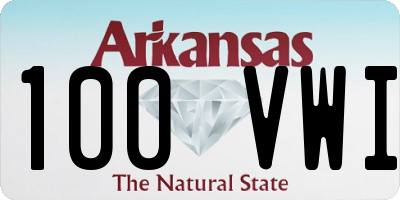 AR license plate 100VWI