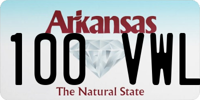 AR license plate 100VWL