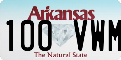 AR license plate 100VWM