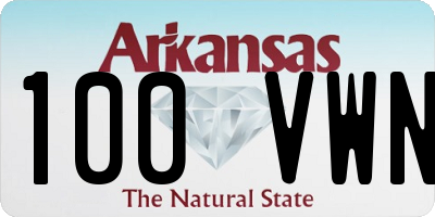 AR license plate 100VWN