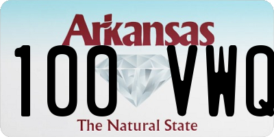 AR license plate 100VWQ