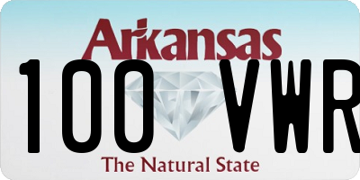 AR license plate 100VWR