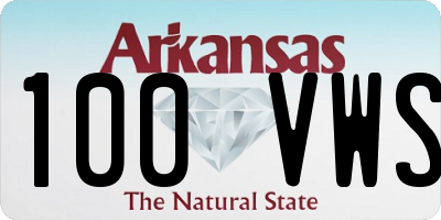 AR license plate 100VWS