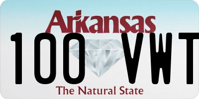 AR license plate 100VWT