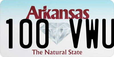AR license plate 100VWU