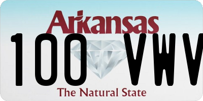 AR license plate 100VWV
