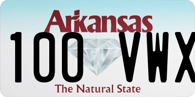 AR license plate 100VWX