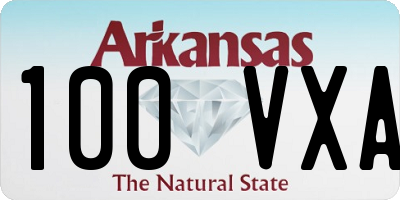 AR license plate 100VXA