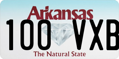 AR license plate 100VXB
