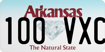AR license plate 100VXC