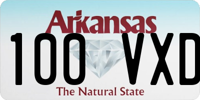 AR license plate 100VXD