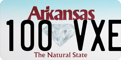 AR license plate 100VXE