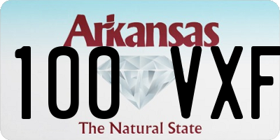 AR license plate 100VXF