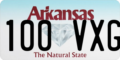 AR license plate 100VXG