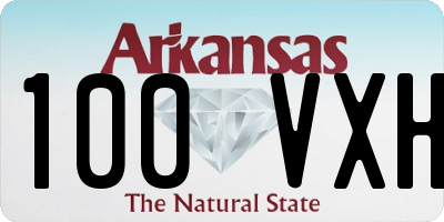 AR license plate 100VXH
