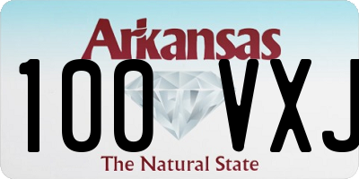 AR license plate 100VXJ