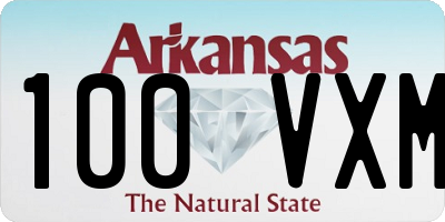 AR license plate 100VXM