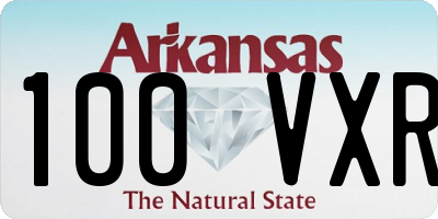 AR license plate 100VXR