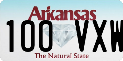 AR license plate 100VXW