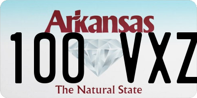 AR license plate 100VXZ