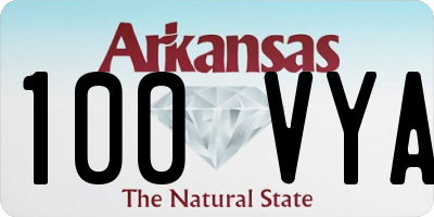 AR license plate 100VYA