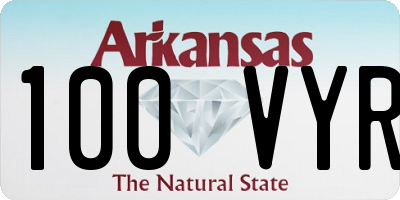 AR license plate 100VYR