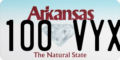 AR license plate 100VYX