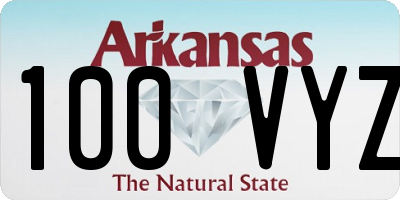 AR license plate 100VYZ
